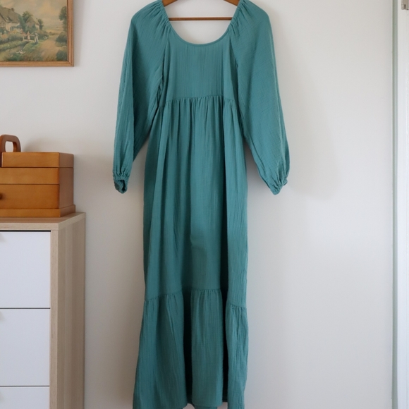 Universal Threads Teal Muslin Maxi Dress - Picture 4 of 4